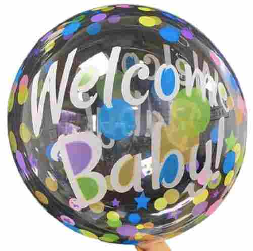 Hippity Hop Transparent Welcome Baby Printed Bobo Balloon 18 Inch