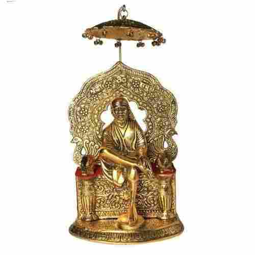 Brass Sai Baba Singhasan Idol