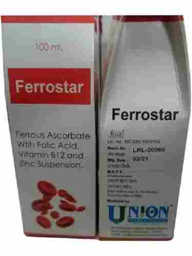 Ferrous Ascorbate With Folic Acid Vitamin B12 And Zinc Suspension Syrup