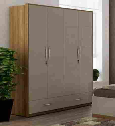 Laminated Premium Lockable Wooden Almirah with 2 Lower Drawer Provision