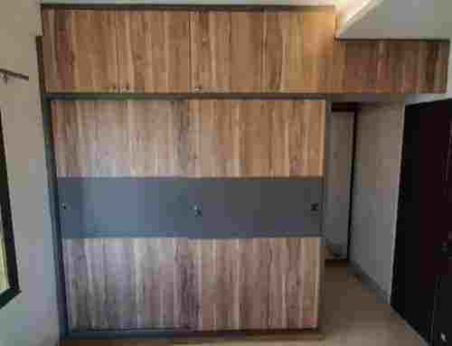 Laminated Wooden Sliding Wardrobe with Double Door, Depth 610mm