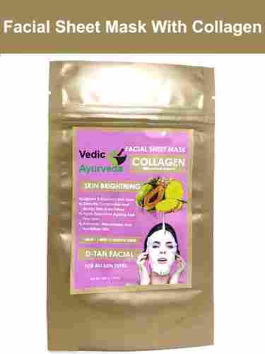 Facial Sheet Mask with Collagen for Skin Care