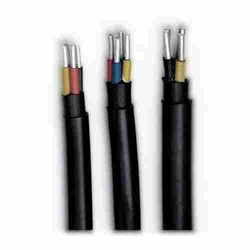 Black Double Pvc Insulated Round Shielded Unarmoured 4 Core Aluminium Cable