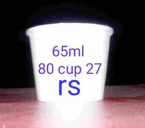 65 ML Disposable White Plain Paper Cup
