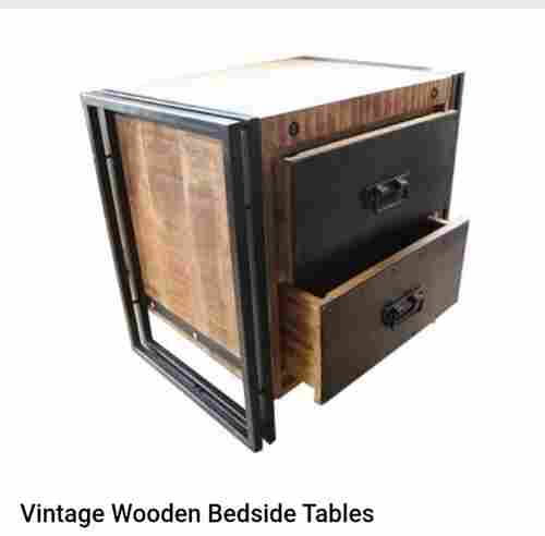 Designer Fine Finish Vintage Wooden Bedside Tables