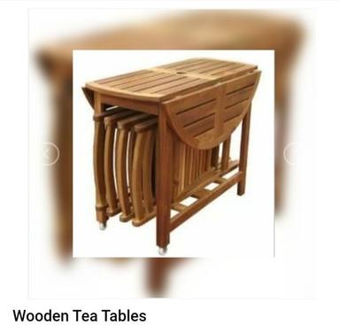 Brown Elegant Look Designer Wooden Tea Tables