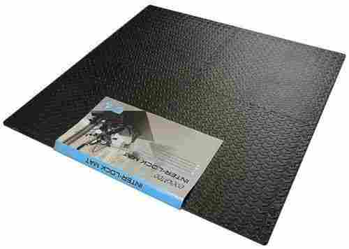 EVA Rubber Interlock Black Gym Exercise Floor Mat