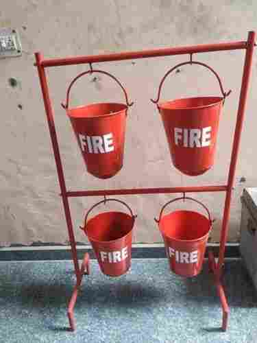 Industrial Portable Mild Steel Red Fire Bucket Hanging Stand