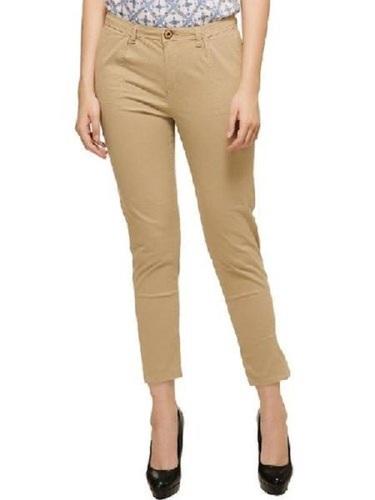 Made In India Curvature Formal Wear Regular Fit Ladies Cotton Trouser Waist Size: 28 To 38