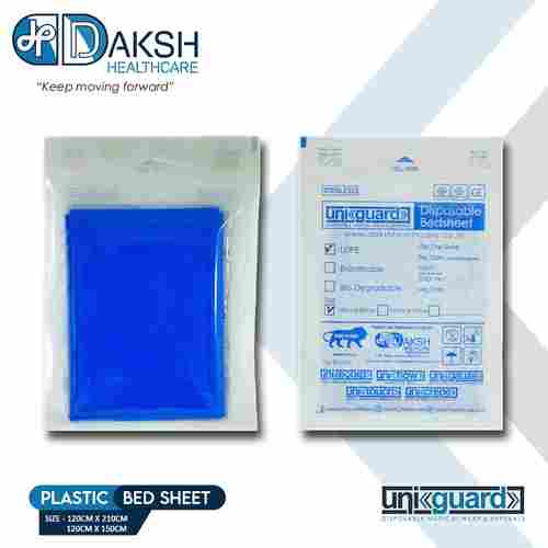 Waterproof Blue Color Unigaurd Plastic Bedsheet