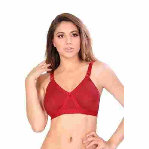 Kashish Daily Wear Non-Padded Ladies Red Cotton Plain Bra