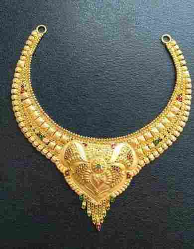 Stylish Look Choker Design Gold Necklace 