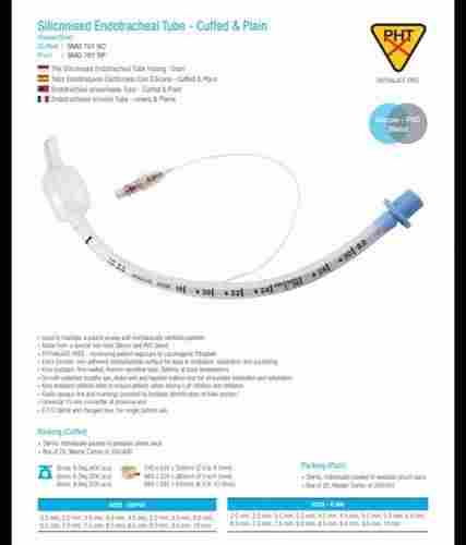 Silicon Elastomer Coated Endotracheal Tube - Cuffed & Plain (Nasal/Oral)