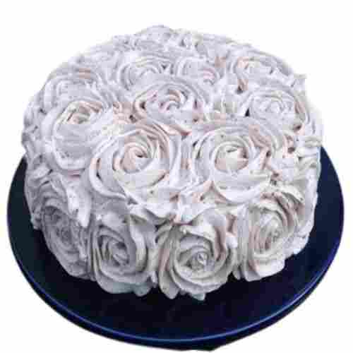 Creamy White Color Very Attractive Specially Designed Unique Delicious Decorated Vanilla Rose Cake