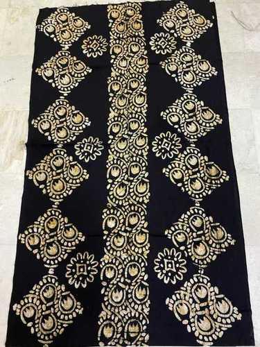 Black Color Printed Womens Cotton Batik Nighty Size: Extra Large