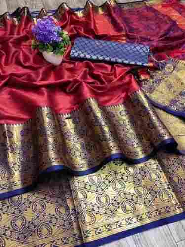 Wedding Wear Jacquard Silk Cotton Sarees