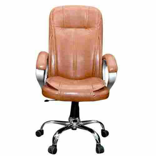 High Back Brown Leather Manager Boss Office Chair