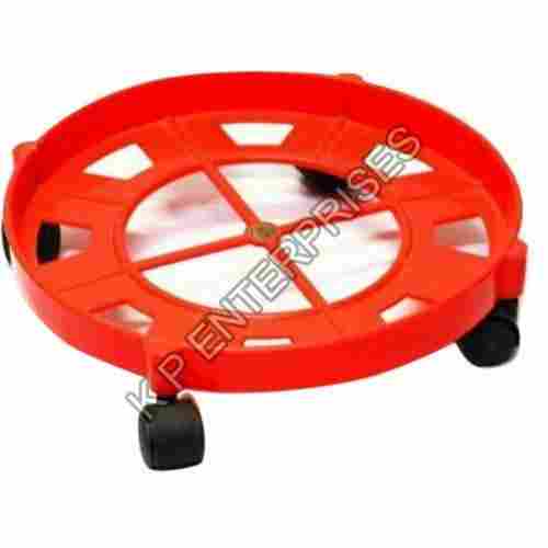 Plastic Gas Cylinder Trolley With Wheels For Gas Cylinders And Multipurpose Use (Red)