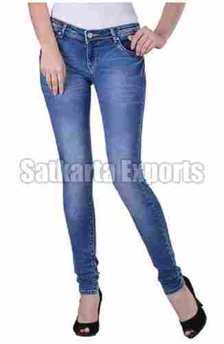 Regular Women Stitched Denim Plain Jeans