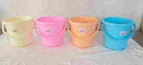 Plain Colored Household Plastic Buckets With Handle
