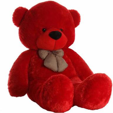 Fiber Soft Red Stuffed Teddy Bear Toy