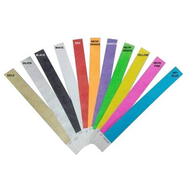 Multicolor Tyvek Event Wristbands For Crowd Control