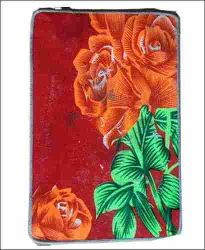 Floral Printed Rectangle Velvet Door Mat
