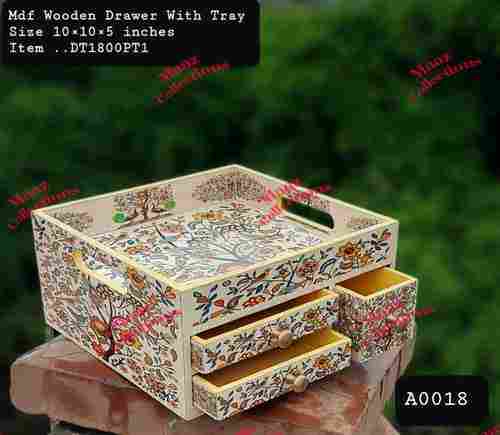 Printed Design MDF Wooden Drawer Tray
