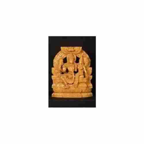Wood Carved Shri Laxminarayan Statue