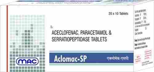 Aceclofenac Paracetamol And Serratiopeptidase 435 MG Painkiller Tablets