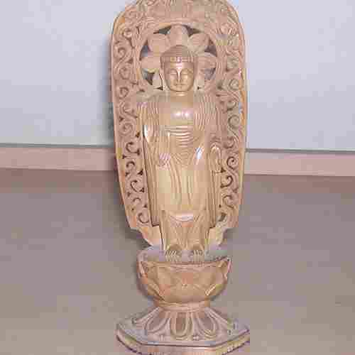 40 to 60 cm Handmade Wooden Brown Buddha Statue