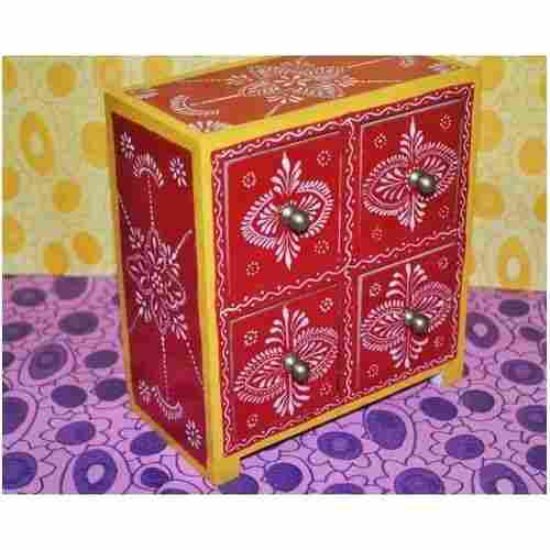 Handmade Multicolour Wooden Dryfruit Storage Box