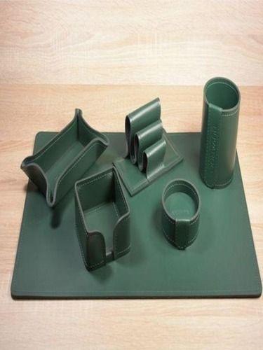Light In Weight Ink Green Office Leather Tabletop Set