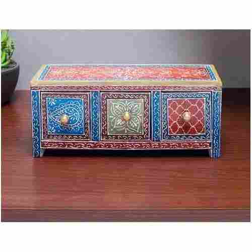 Handcrafted Multicolour Colour Wooden Jewellery Box