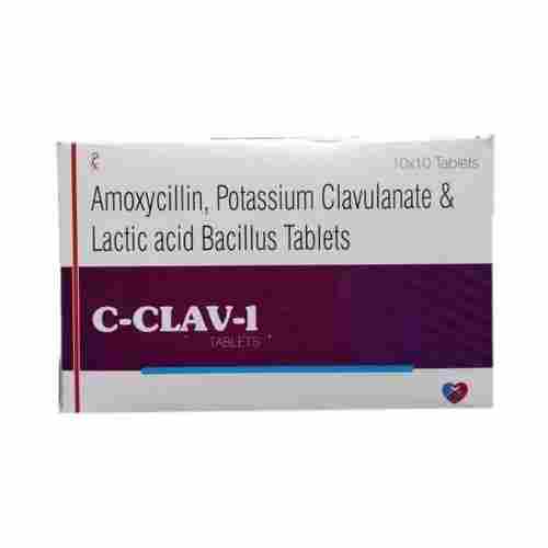 C CLAV-1 Amoxicillin Potassium Clavulanate and Lactic Acid Bacillus Tablets
