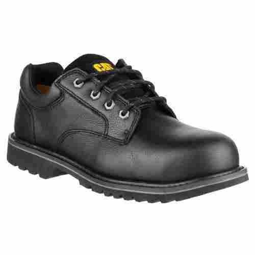 Caterpillar Black Leather Safety Shoes