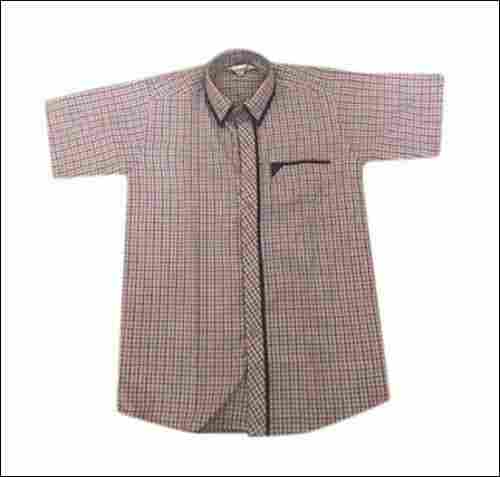 School Uniform Cotton Checked Half Sleeves Shirt