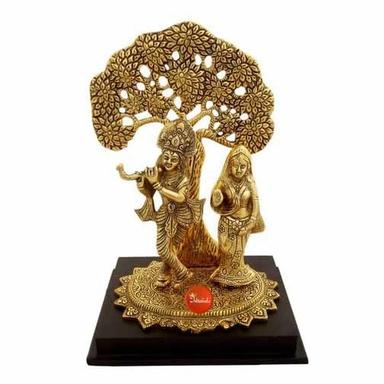 Easy To Clean Brass Radha Krishna With Tree Statue