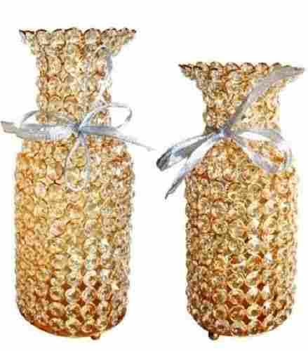 Bottle Shape Golden Color Crystal Gold Vases