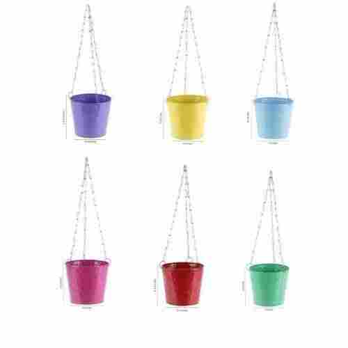 Color Coated Round Metal Hanging Planter