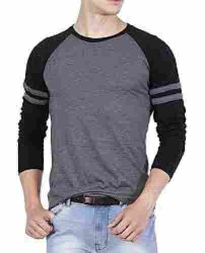 Casual Wear Round Nack Full Sleeves Plain Cotton T Shirt For Mens, Size L, M, Xl, Xxl