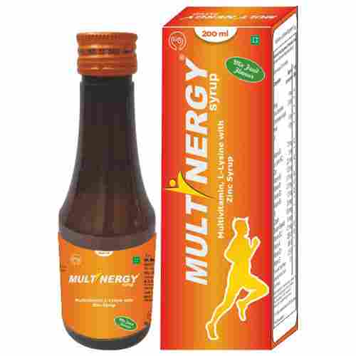 Multinergy Syrup - 200ml, In Mix Fruit Flavour