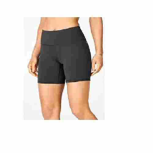 Ladies Plain Thig Length Polyester Yoga and Workout Short