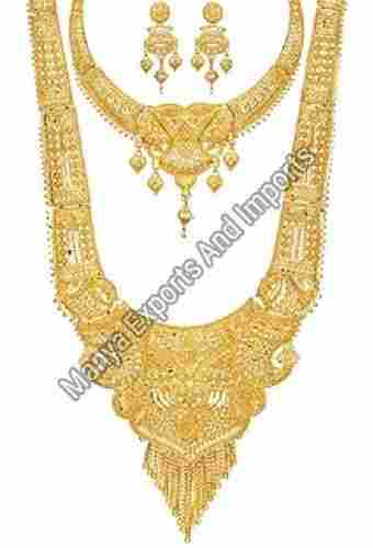 Gold Necklace Set For Ladies, Good Quality, Perfect Shape, Precisely Design, Gold Jewellery