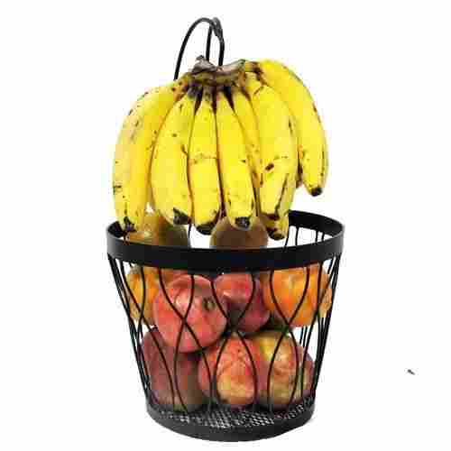 Metal Black Round Fruit and Vegetable Basket