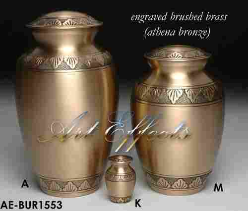 Light Weight Designer Bronze and Brass Cremation Urn