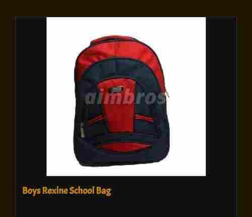 Multicolor Boys Rexine School Bag