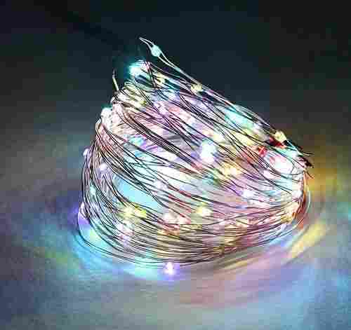 Tu Casa DW-404 - LED Copper Wire String Light with Adapter - 10 Mtrs - Multi