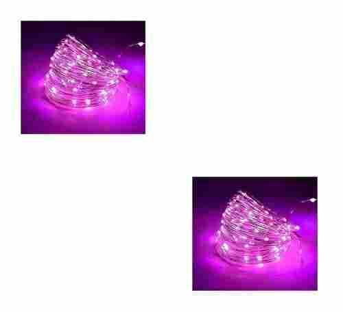 Tu Casa DW-407 - LED Copper Wire String Light with Adapter - Pink - Set of 2