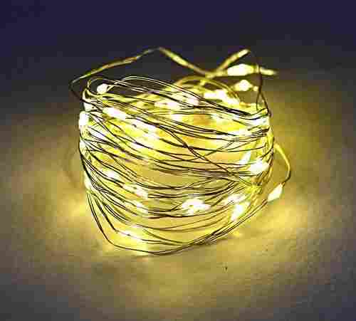 Tu Casa DW-410 - LED Copper Wire String Light Battery Operated - 3 Mtrs - Yellow